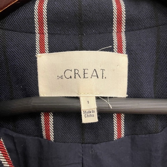 The Great Academy Blazer Oxford Stripe Size 1 - Picture 3 of 5